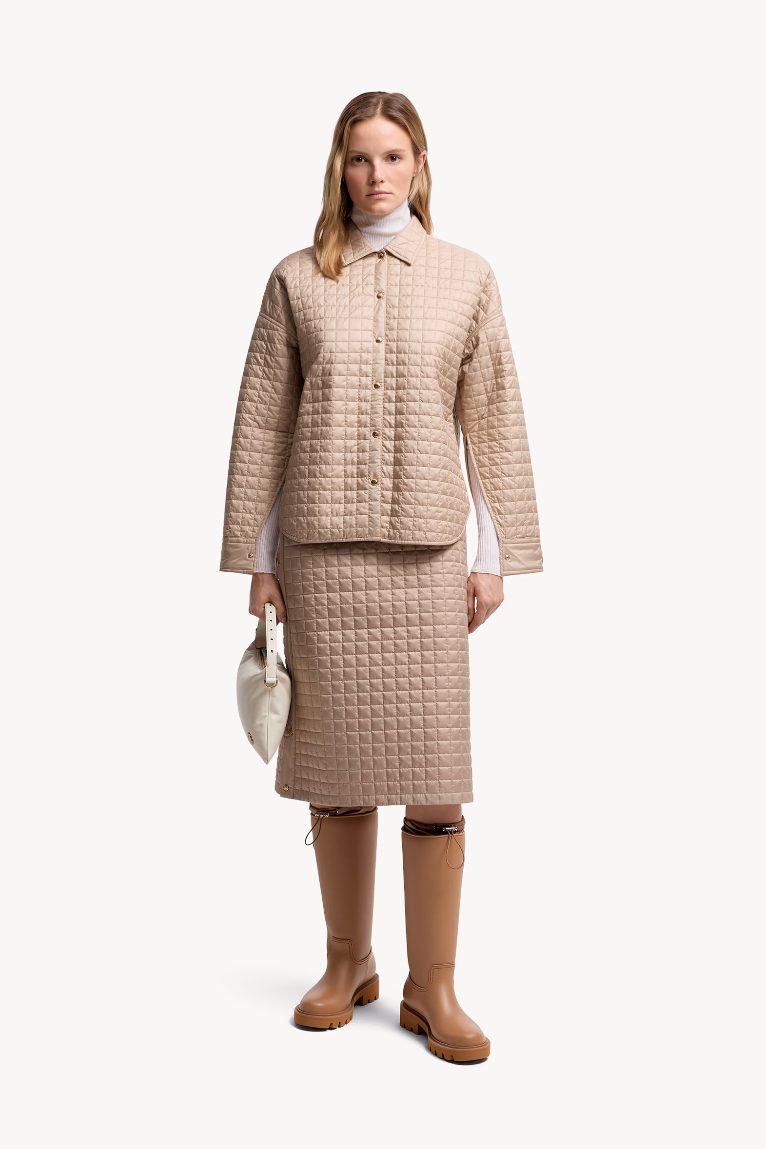 Chemise à matelassage carré Femmes Beige Moncler 0